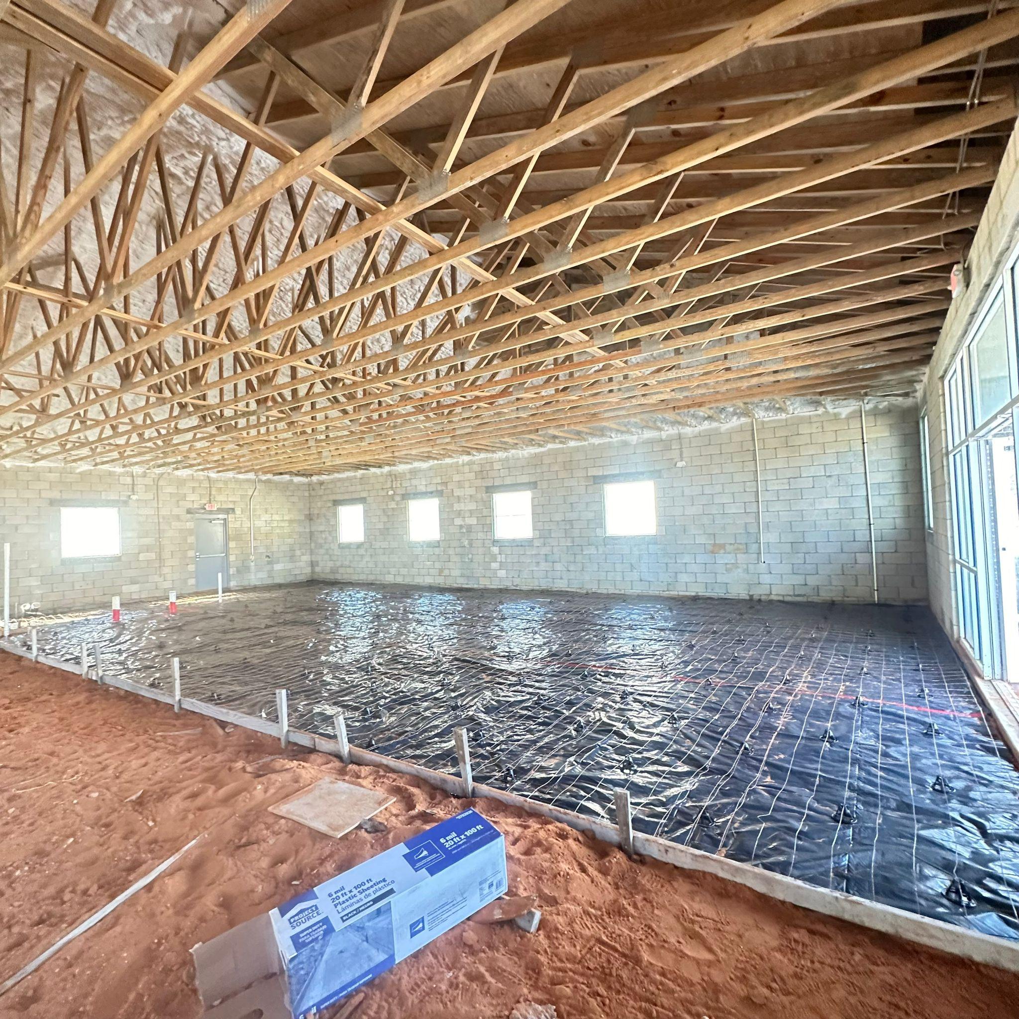 CMU block walls taking shape on custom home build